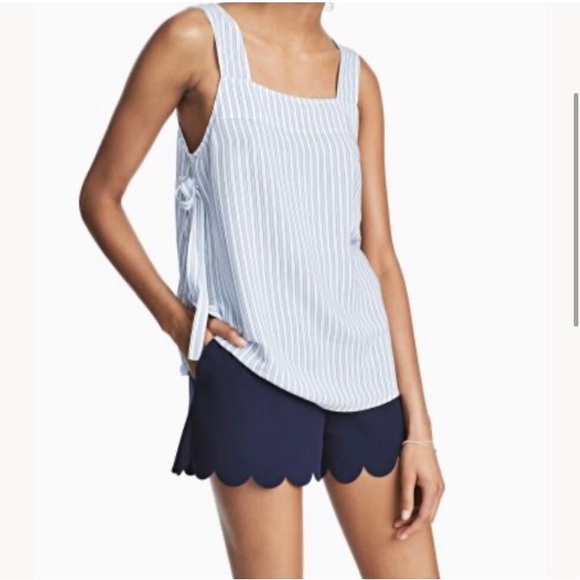 H&M Navy Scalloped Shorts - Picture 2 of 3